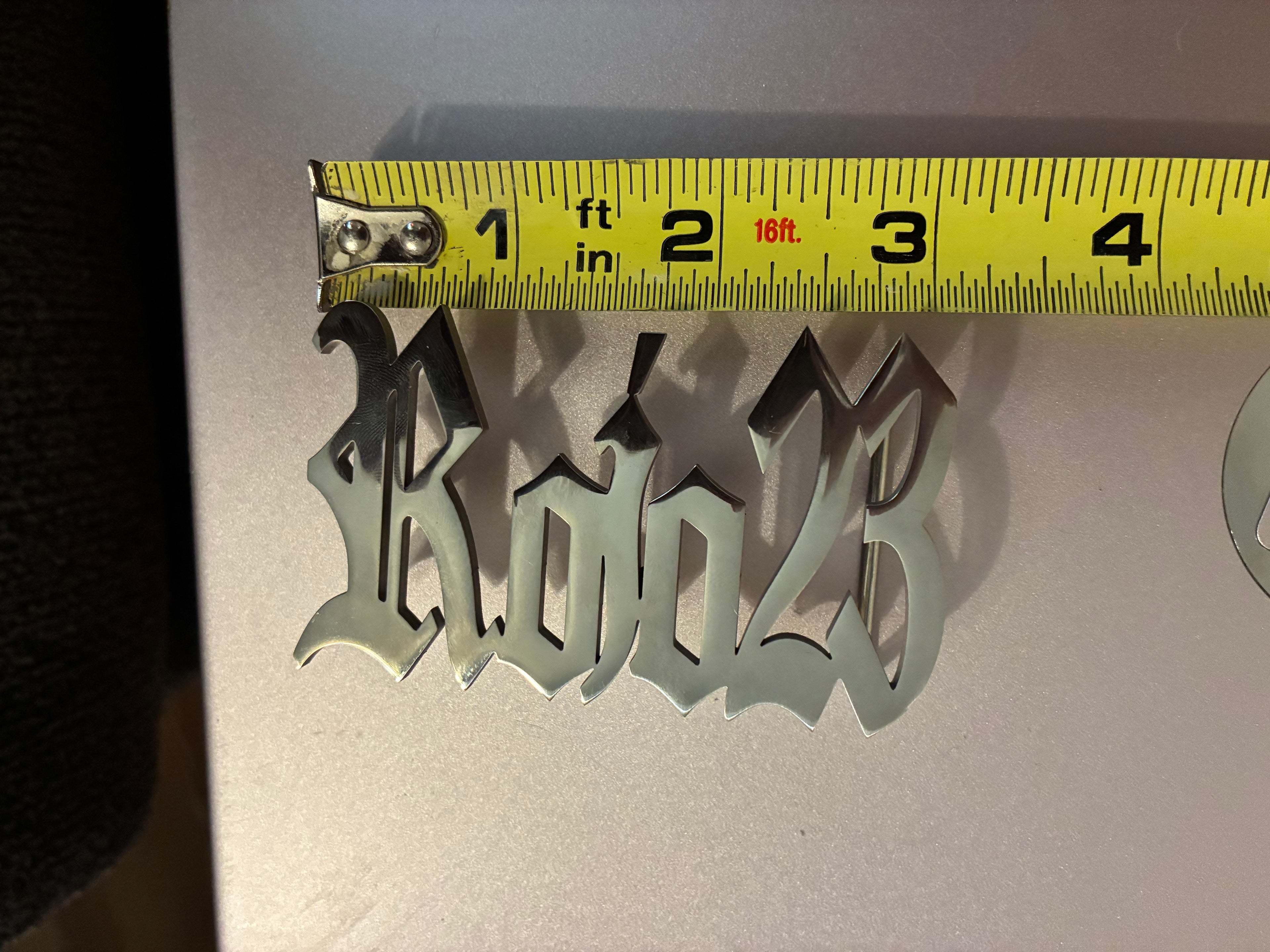 Hebilla plateada personalizada