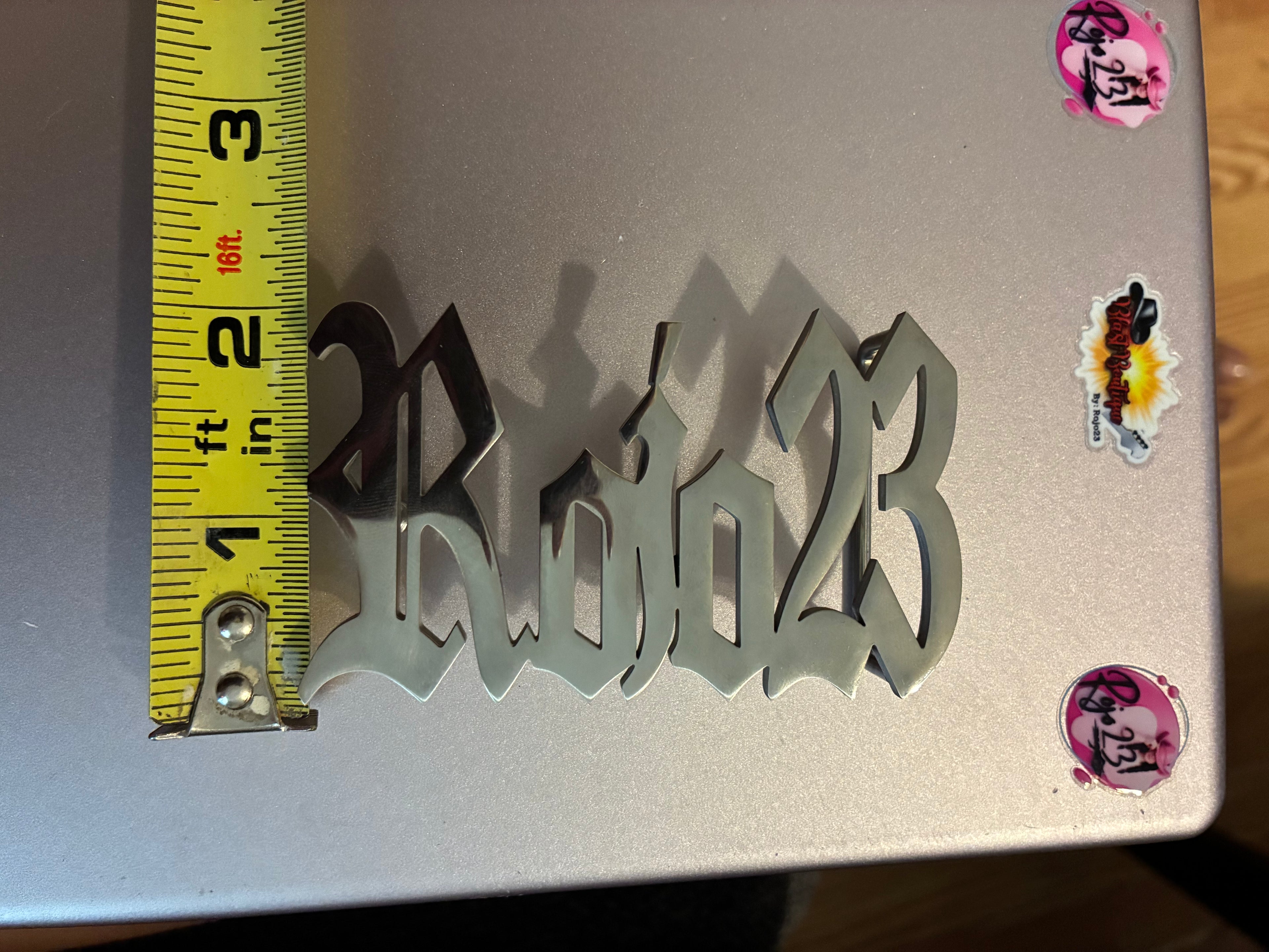 Hebilla plateada personalizada